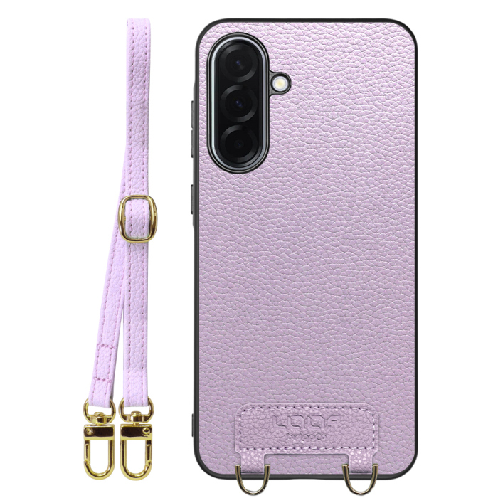 [ LOOF LUXURY-SHELL SHOULDER ] Galaxy A36 5G SC-54F ショルダーストラップ付き シンプルでスマート 本革 シェル型ケース ショルダー ストラップ スマホショルダー [ Galaxy A36 5G ]