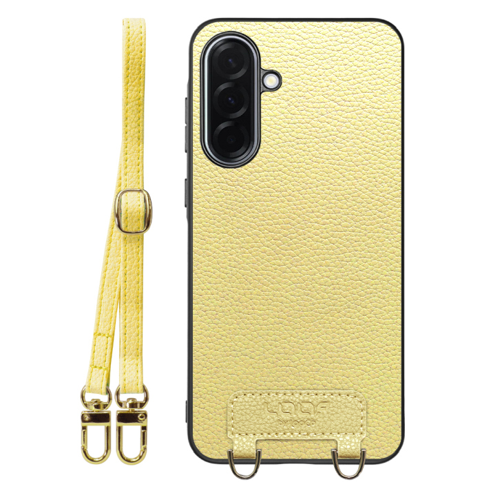 [ LOOF LUXURY-SHELL SHOULDER ] Galaxy A36 5G SC-54F ショルダーストラップ付き シンプルでスマート 本革 シェル型ケース ショルダー ストラップ スマホショルダー [ Galaxy A36 5G ]