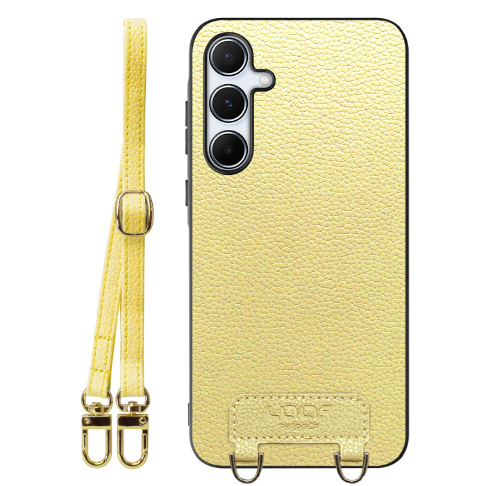 [ LOOF LUXURY-SHELL SHOULDER ] Galaxy A55 5G  ショルダーストラップ付き シンプルでスマート 本革 シェル型ケース ショルダー ストラップ スマホショルダー [ Galaxy A55 5G ]
