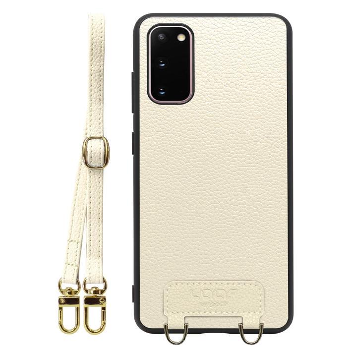 [ LOOF LUXURY-SHELL SHOULDER ] Galaxy S20 5G SC-51A / SCG01 s205g ショルダーストラップ付き シンプルでスマート 本革 シェル型ケース ショルダー ストラップ スマホショルダー [ Galaxy S20 5G ]