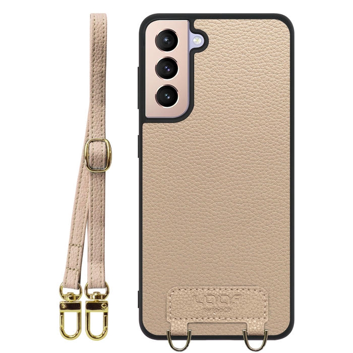 [ LOOF LUXURY-SHELL SHOULDER ] Galaxy S21 5G SC-51B / SCG09 s215g ショルダーストラップ付き シンプルでスマート 本革 シェル型ケース ショルダー ストラップ スマホショルダー [ Galaxy S21 5G ]