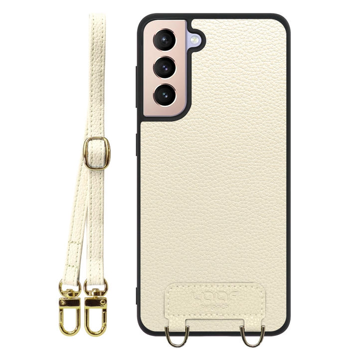[ LOOF LUXURY-SHELL SHOULDER ] Galaxy S21 5G SC-51B / SCG09 s215g ショルダーストラップ付き シンプルでスマート 本革 シェル型ケース ショルダー ストラップ スマホショルダー [ Galaxy S21 5G ]