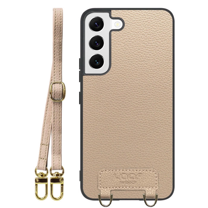 [ LOOF LUXURY-SHELL SHOULDER ] Galaxy S22 SC-51C / SCG13  ショルダーストラップ付き シンプルでスマート 本革 シェル型ケース ショルダー ストラップ スマホショルダー [ Galaxy S22 ]