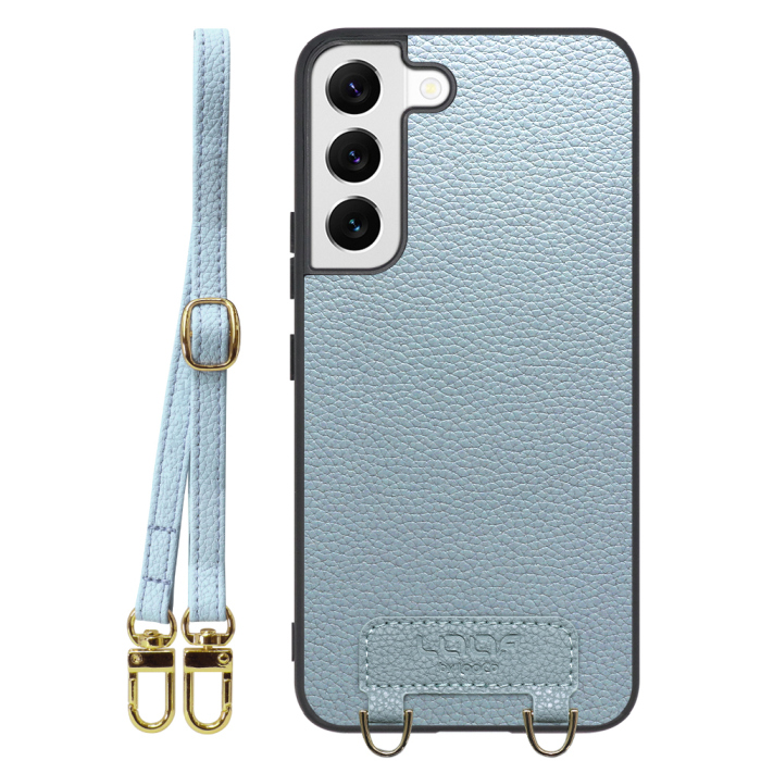 [ LOOF LUXURY-SHELL SHOULDER ] Galaxy S22 SC-51C / SCG13  ショルダーストラップ付き シンプルでスマート 本革 シェル型ケース ショルダー ストラップ スマホショルダー [ Galaxy S22 ]