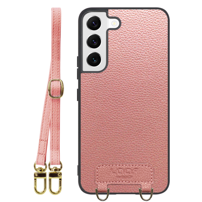 [ LOOF LUXURY-SHELL SHOULDER ] Galaxy S22 SC-51C / SCG13  ショルダーストラップ付き シンプルでスマート 本革 シェル型ケース ショルダー ストラップ スマホショルダー [ Galaxy S22 ]