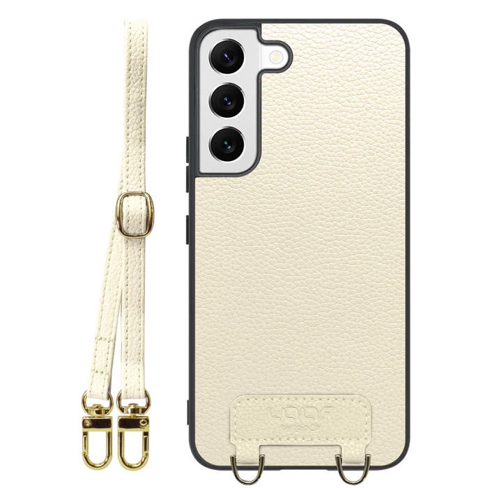 [ LOOF LUXURY-SHELL SHOULDER ] Galaxy S22 SC-51C / SCG13  ショルダーストラップ付き シンプルでスマート 本革 シェル型ケース ショルダー ストラップ スマホショルダー [ Galaxy S22 ]