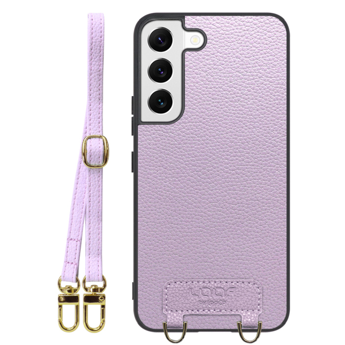 [ LOOF LUXURY-SHELL SHOULDER ] Galaxy S22 SC-51C / SCG13  ショルダーストラップ付き シンプルでスマート 本革 シェル型ケース ショルダー ストラップ スマホショルダー [ Galaxy S22 ]