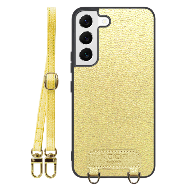 [ LOOF LUXURY-SHELL SHOULDER ] Galaxy S22 SC-51C / SCG13  ショルダーストラップ付き シンプルでスマート 本革 シェル型ケース ショルダー ストラップ スマホショルダー [ Galaxy S22 ]