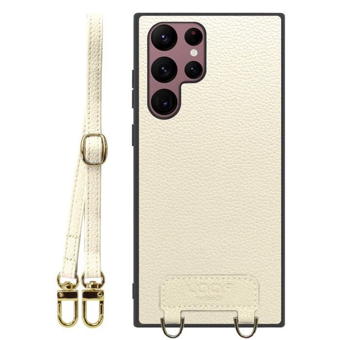 [ LOOF LUXURY-SHELL SHOULDER ] Galaxy S22 Ultra SC-52C / SCG14 s22ultra ショルダーストラップ付き シンプルでスマート 本革 シェル型ケース ショルダー ストラップ スマホショルダー [ Galaxy S22 Ultra ]
