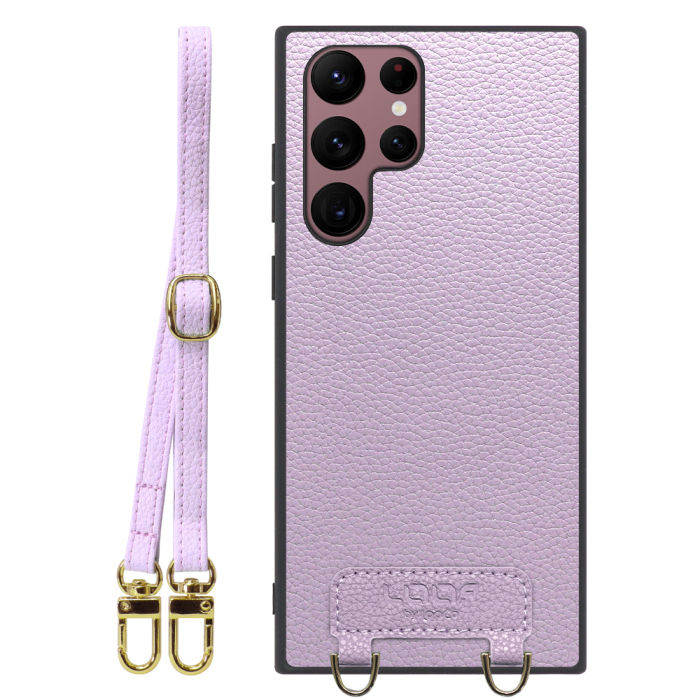 [ LOOF LUXURY-SHELL SHOULDER ] Galaxy S22 Ultra SC-52C / SCG14 s22ultra ショルダーストラップ付き シンプルでスマート 本革 シェル型ケース ショルダー ストラップ スマホショルダー [ Galaxy S22 Ultra ]