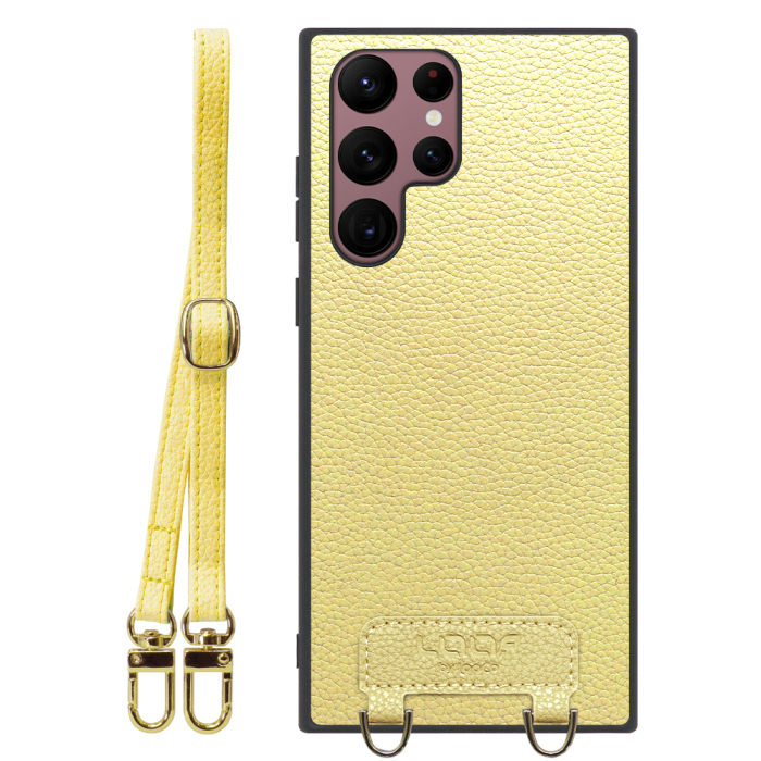 [ LOOF LUXURY-SHELL SHOULDER ] Galaxy S22 Ultra SC-52C / SCG14 s22ultra ショルダーストラップ付き シンプルでスマート 本革 シェル型ケース ショルダー ストラップ スマホショルダー [ Galaxy S22 Ultra ]