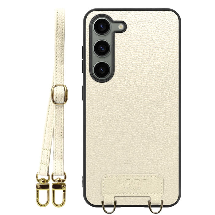 [ LOOF LUXURY-SHELL SHOULDER ] Galaxy S23  ショルダーストラップ付き シンプルでスマート 本革 シェル型ケース ショルダー ストラップ スマホショルダー [ Galaxy S23 ]