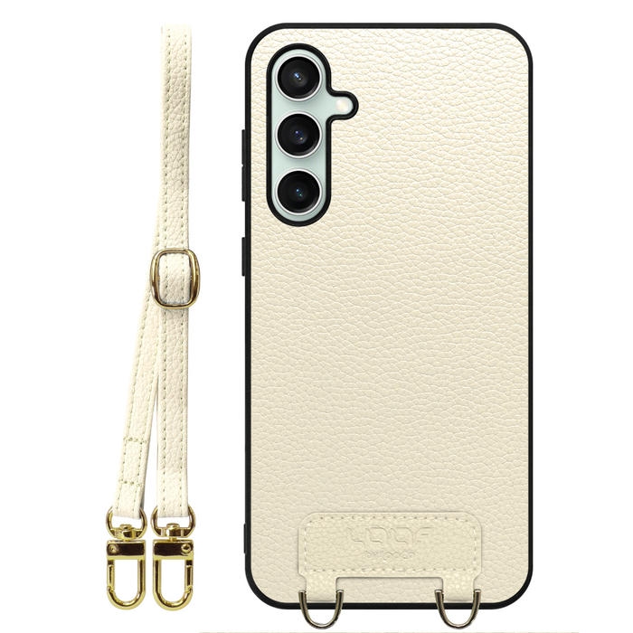 [ LOOF LUXURY-SHELL SHOULDER ] Galaxy S23 FE s23fe ショルダーストラップ付き シンプルでスマート 本革 シェル型ケース ショルダー ストラップ スマホショルダー [ Galaxy S23 FE ]