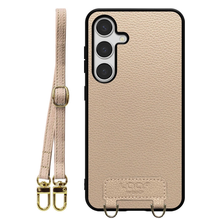 [ LOOF LUXURY-SHELL SHOULDER ] Galaxy S24 s24 ショルダーストラップ付き シンプルでスマート 本革 シェル型ケース ショルダー ストラップ スマホショルダー [ Galaxy S24 ]