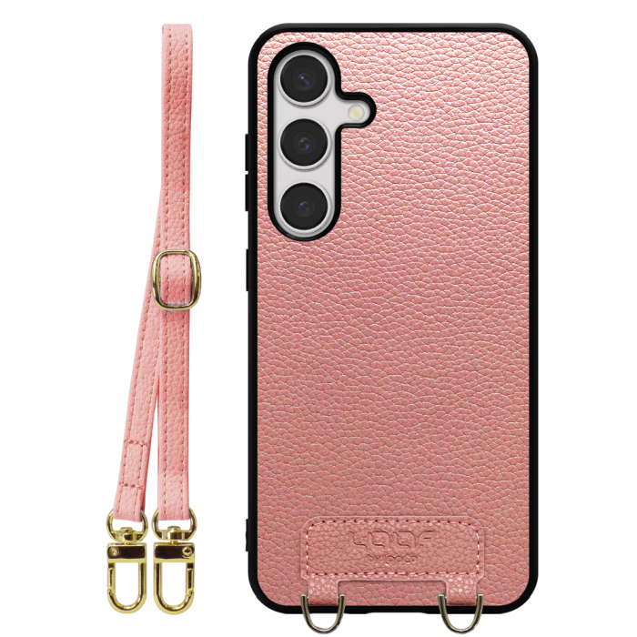 [ LOOF LUXURY-SHELL SHOULDER ] Galaxy S24 s24 ショルダーストラップ付き シンプルでスマート 本革 シェル型ケース ショルダー ストラップ スマホショルダー [ Galaxy S24 ]