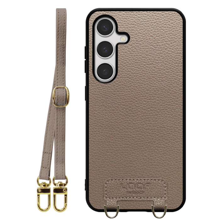 [ LOOF LUXURY-SHELL SHOULDER ] Galaxy S24 s24 ショルダーストラップ付き シンプルでスマート 本革 シェル型ケース ショルダー ストラップ スマホショルダー [ Galaxy S24 ]