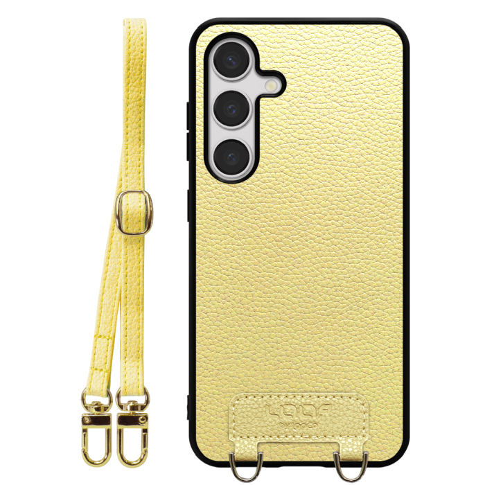 [ LOOF LUXURY-SHELL SHOULDER ] Galaxy S24 s24 ショルダーストラップ付き シンプルでスマート 本革 シェル型ケース ショルダー ストラップ スマホショルダー [ Galaxy S24 ]