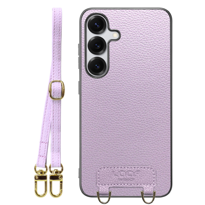 [ LOOF LUXURY-SHELL SHOULDER ] Galaxy S25 SC-51F ショルダーストラップ付き シンプルでスマート 本革 シェル型ケース ショルダー ストラップ スマホショルダー [ Galaxy S25 ]