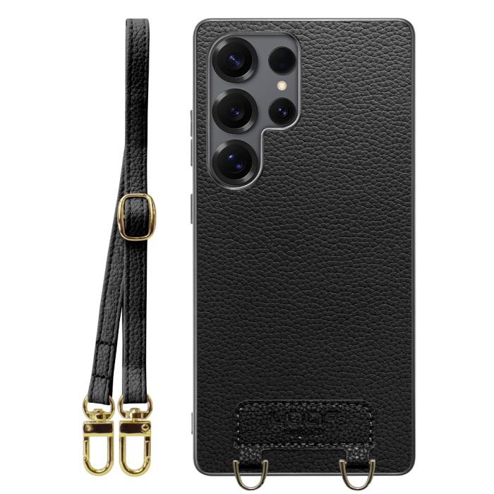[ LOOF LUXURY-SHELL SHOULDER ] Galaxy S25 Ultra SC-52F ショルダーストラップ付き シンプルでスマート 本革 シェル型ケース ショルダー ストラップ スマホショルダー [ Galaxy S25 Ultra ]