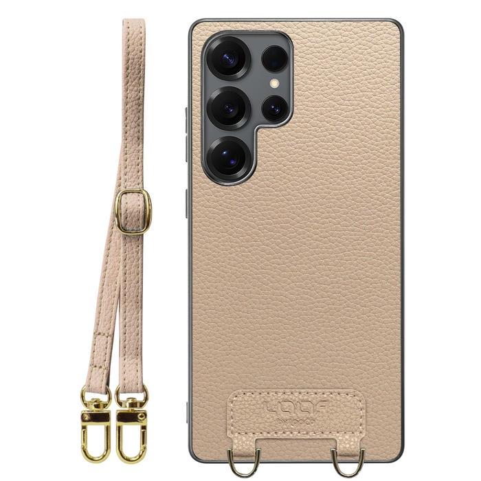 [ LOOF LUXURY-SHELL SHOULDER ] Galaxy S25 Ultra SC-52F ショルダーストラップ付き シンプルでスマート 本革 シェル型ケース ショルダー ストラップ スマホショルダー [ Galaxy S25 Ultra ]