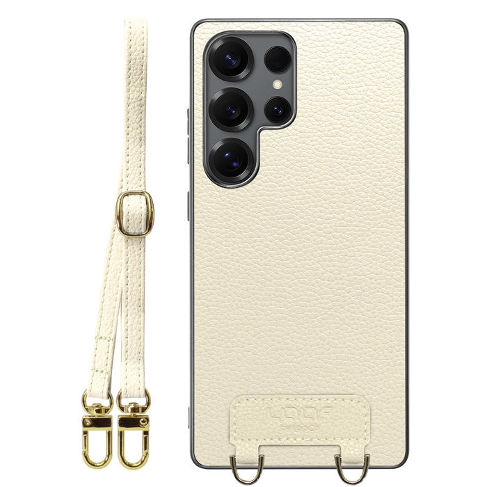[ LOOF LUXURY-SHELL SHOULDER ] Galaxy S25 Ultra SC-52F ショルダーストラップ付き シンプルでスマート 本革 シェル型ケース ショルダー ストラップ スマホショルダー [ Galaxy S25 Ultra ]