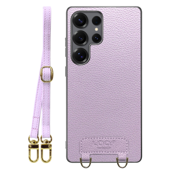 [ LOOF LUXURY-SHELL SHOULDER ] Galaxy S25 Ultra SC-52F ショルダーストラップ付き シンプルでスマート 本革 シェル型ケース ショルダー ストラップ スマホショルダー [ Galaxy S25 Ultra ]