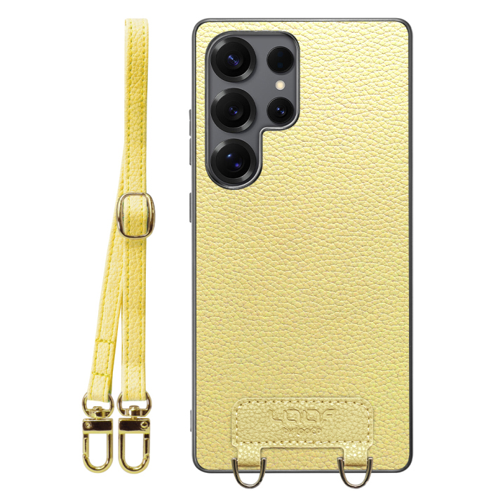 [ LOOF LUXURY-SHELL SHOULDER ] Galaxy S25 Ultra SC-52F ショルダーストラップ付き シンプルでスマート 本革 シェル型ケース ショルダー ストラップ スマホショルダー [ Galaxy S25 Ultra ]