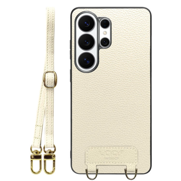 [ LOOF LUXURY-SHELL SHOULDER ] Galaxy S26 Ultra Samsung SC-53G ショルダーストラップ付き シンプルでスマート 本革 シェル型ケース ショルダー ストラップ スマホショルダー [ Galaxy S26 Ultra ]