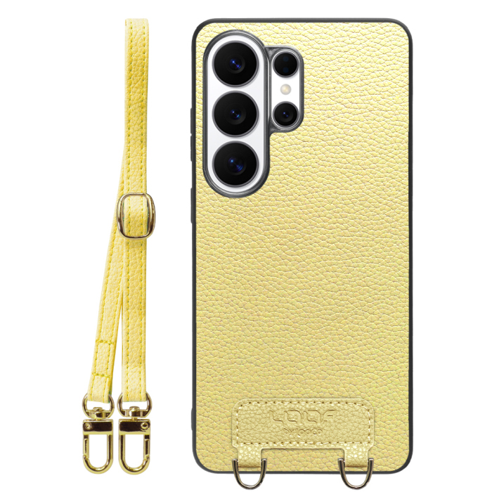 [ LOOF LUXURY-SHELL SHOULDER ] Galaxy S26 Ultra Samsung SC-53G ショルダーストラップ付き シンプルでスマート 本革 シェル型ケース ショルダー ストラップ スマホショルダー [ Galaxy S26 Ultra ]