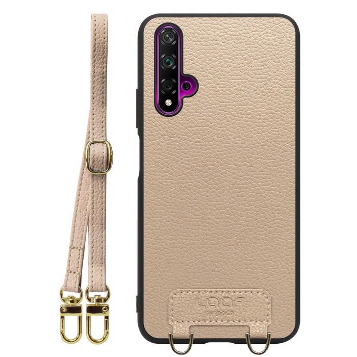 [ LOOF LUXURY-SHELL SHOULDER ] HUAWEI nova 5T nova5t ショルダーストラップ付き シンプルでスマート 本革 シェル型ケース ショルダー ストラップ スマホショルダー [ HUAWEI nova 5T ]