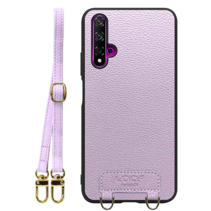 [ LOOF LUXURY-SHELL SHOULDER ] HUAWEI nova 5T nova5t ショルダーストラップ付き シンプルでスマート 本革 シェル型ケース ショルダー ストラップ スマホショルダー [ HUAWEI nova 5T ]
