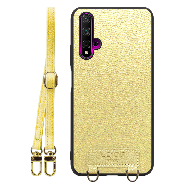 [ LOOF LUXURY-SHELL SHOULDER ] HUAWEI nova 5T nova5t ショルダーストラップ付き シンプルでスマート 本革 シェル型ケース ショルダー ストラップ スマホショルダー [ HUAWEI nova 5T ]