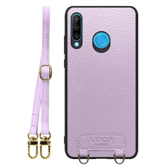 [ LOOF LUXURY-SHELL SHOULDER ] HUAWEI P30 lite / P30 lite Premium p30lite p30litepremium ショルダーストラップ付き シンプルでスマート 本革 シェル型ケース ショルダー ストラップ スマホショルダー [ HUAWEI P30 lite / lite Premium ]