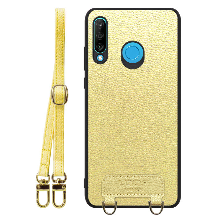[ LOOF LUXURY-SHELL SHOULDER ] HUAWEI P30 lite / P30 lite Premium p30lite p30litepremium ショルダーストラップ付き シンプルでスマート 本革 シェル型ケース ショルダー ストラップ スマホショルダー [ HUAWEI P30 lite / lite Premium ]