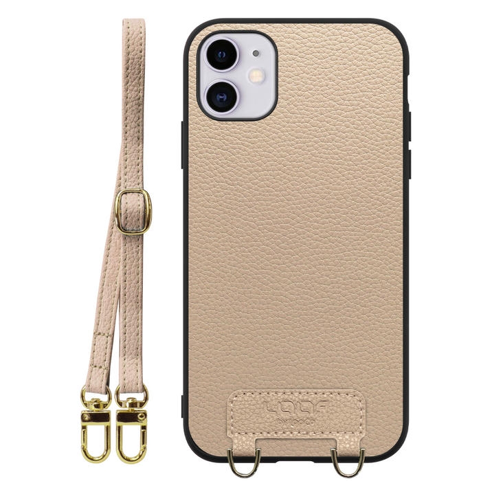 [ LOOF LUXURY-SHELL SHOULDER ] iPhone 11 iPhone11 ショルダーストラップ付き シンプルでスマート 本革 シェル型ケース ショルダー ストラップ スマホショルダー [ iPhone 11 ]