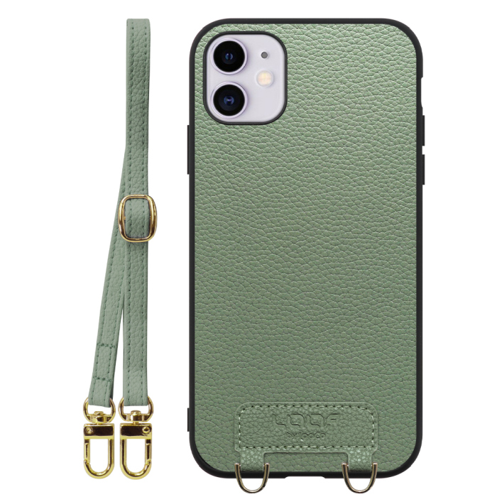 [ LOOF LUXURY-SHELL SHOULDER ] iPhone 11 iPhone11 ショルダーストラップ付き シンプルでスマート 本革 シェル型ケース ショルダー ストラップ スマホショルダー [ iPhone 11 ]