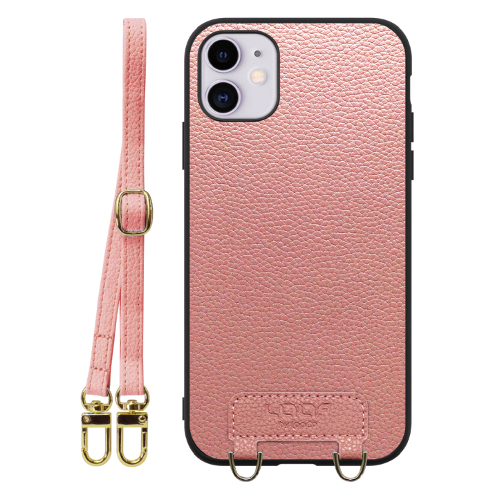 [ LOOF LUXURY-SHELL SHOULDER ] iPhone 11 iPhone11 ショルダーストラップ付き シンプルでスマート 本革 シェル型ケース ショルダー ストラップ スマホショルダー [ iPhone 11 ]
