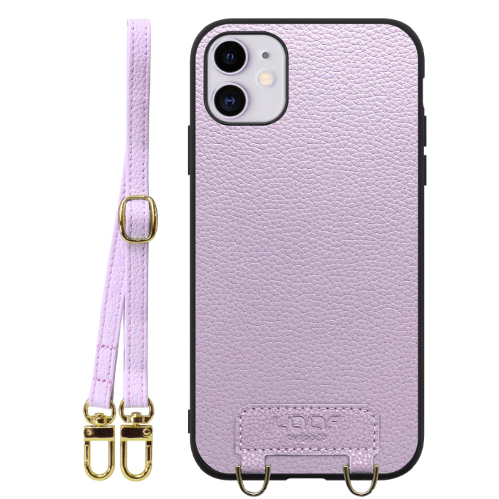 [ LOOF LUXURY-SHELL SHOULDER ] iPhone 11 iPhone11 ショルダーストラップ付き シンプルでスマート 本革 シェル型ケース ショルダー ストラップ スマホショルダー [ iPhone 11 ]