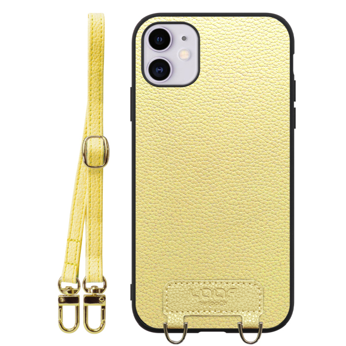 [ LOOF LUXURY-SHELL SHOULDER ] iPhone 11 iPhone11 ショルダーストラップ付き シンプルでスマート 本革 シェル型ケース ショルダー ストラップ スマホショルダー [ iPhone 11 ]