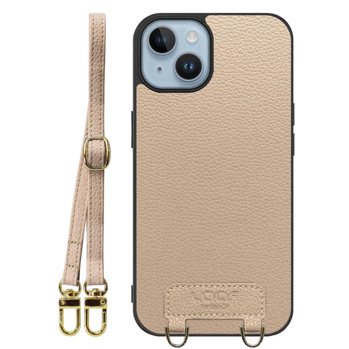 [ LOOF LUXURY-SHELL SHOULDER ] iPhone 14 iphone14 ショルダーストラップ付き シンプルでスマート 本革 シェル型ケース ショルダー ストラップ スマホショルダー [ iPhone 14 ]