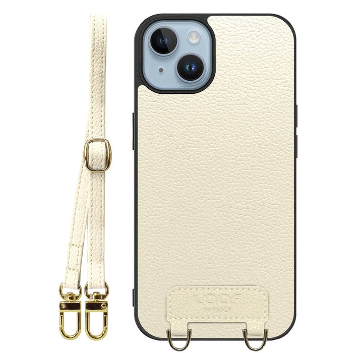 [ LOOF LUXURY-SHELL SHOULDER ] iPhone 14 iphone14 ショルダーストラップ付き シンプルでスマート 本革 シェル型ケース ショルダー ストラップ スマホショルダー [ iPhone 14 ]