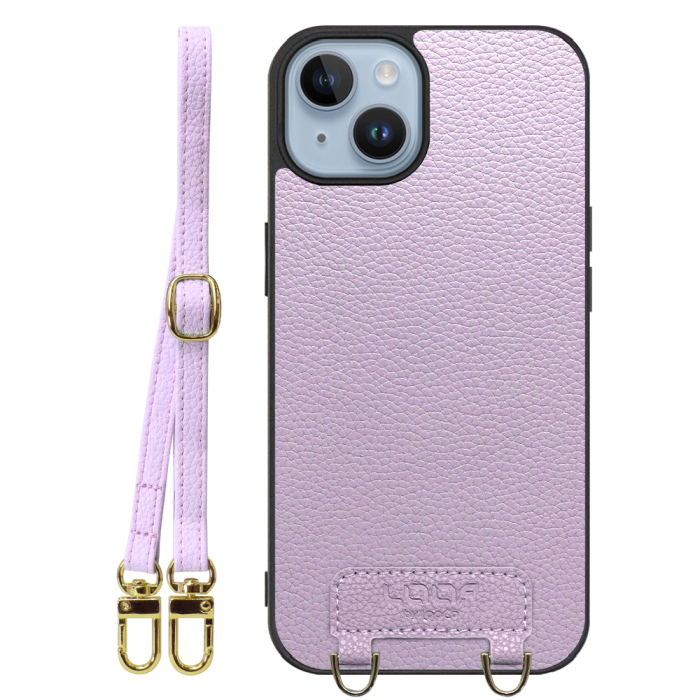 [ LOOF LUXURY-SHELL SHOULDER ] iPhone 14 iphone14 ショルダーストラップ付き シンプルでスマート 本革 シェル型ケース ショルダー ストラップ スマホショルダー [ iPhone 14 ]