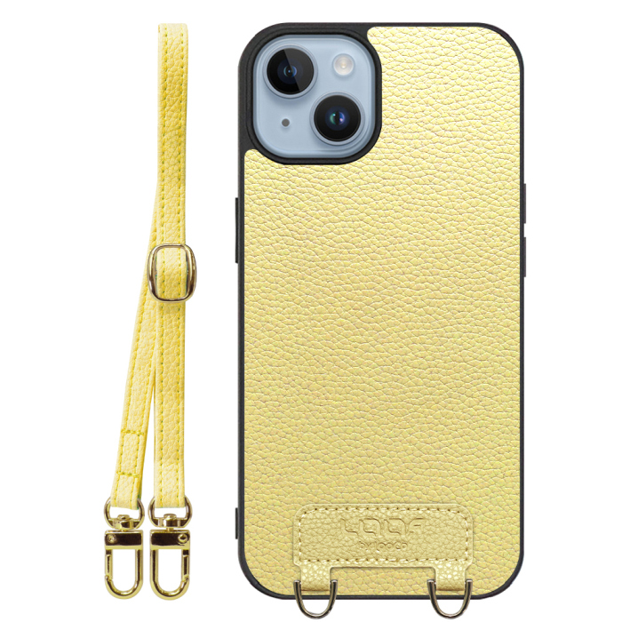 [ LOOF LUXURY-SHELL SHOULDER ] iPhone 14 iphone14 ショルダーストラップ付き シンプルでスマート 本革 シェル型ケース ショルダー ストラップ スマホショルダー [ iPhone 14 ]