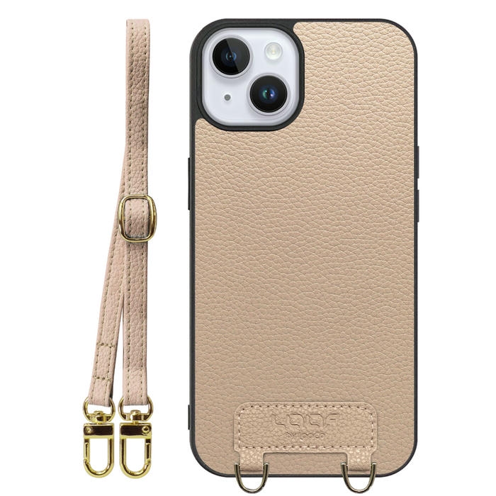 [ LOOF LUXURY-SHELL SHOULDER ] iPhone 14 Plus iphone14plus 14plus 14+ プラス ショルダーストラップ付き シンプルでスマート 本革 シェル型ケース ショルダー ストラップ スマホショルダー [ iPhone 14 Plus ]