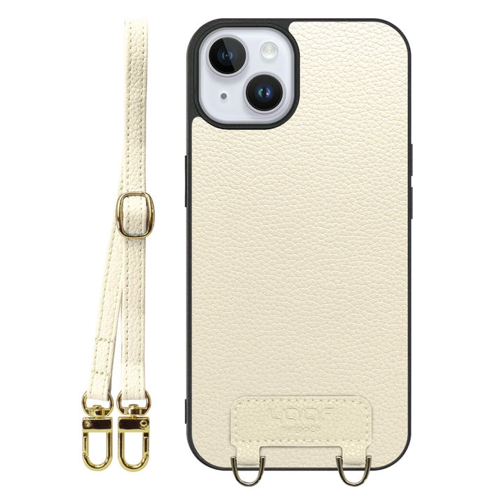 [ LOOF LUXURY-SHELL SHOULDER ] iPhone 14 Plus iphone14plus 14plus 14+ プラス ショルダーストラップ付き シンプルでスマート 本革 シェル型ケース ショルダー ストラップ スマホショルダー [ iPhone 14 Plus ]