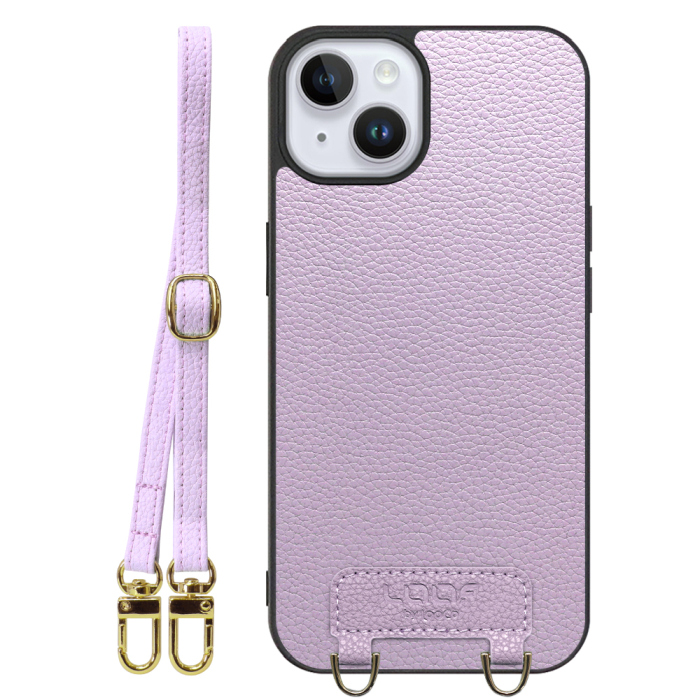 [ LOOF LUXURY-SHELL SHOULDER ] iPhone 14 Plus iphone14plus 14plus 14+ プラス ショルダーストラップ付き シンプルでスマート 本革 シェル型ケース ショルダー ストラップ スマホショルダー [ iPhone 14 Plus ]