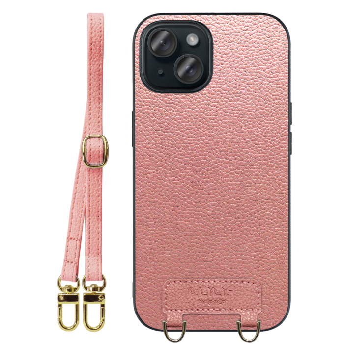 [ LOOF LUXURY-SHELL SHOULDER ] iPhone 15 iPhone15 アイフォン15 iPhone 15 アイフォン 15 ショルダーストラップ付き シンプルでスマート 本革 シェル型ケース ショルダー ストラップ スマホショルダー [ iPhone 15 ]