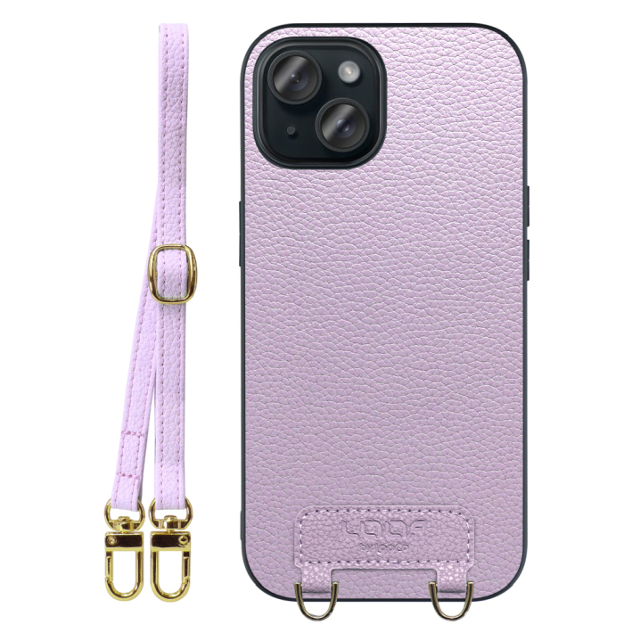 [ LOOF LUXURY-SHELL SHOULDER ] iPhone 15 iPhone15 アイフォン15 iPhone 15 アイフォン 15 ショルダーストラップ付き シンプルでスマート 本革 シェル型ケース ショルダー ストラップ スマホショルダー [ iPhone 15 ]