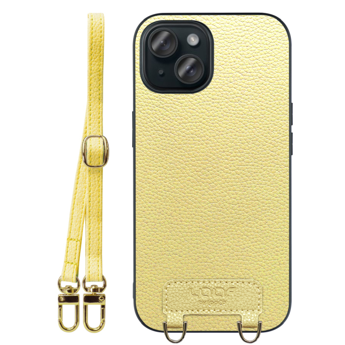 [ LOOF LUXURY-SHELL SHOULDER ] iPhone 15 iPhone15 アイフォン15 iPhone 15 アイフォン 15 ショルダーストラップ付き シンプルでスマート 本革 シェル型ケース ショルダー ストラップ スマホショルダー [ iPhone 15 ]
