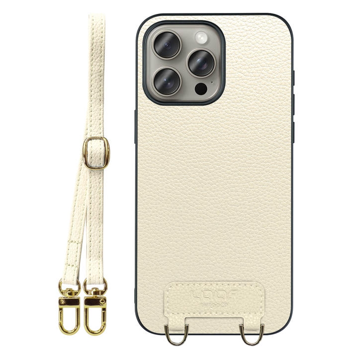 [ LOOF LUXURY-SHELL SHOULDER ] iPhone 15 Pro Max iPhone15 Pro Max アイフォン15 プロ マックス iPhone 15 15ProMax アイフォン 15 ショルダーストラップ付き シンプルでスマート 本革 シェル型ケース ショルダー ストラップ スマホショルダー [ iPhone 15 Pro Max ]